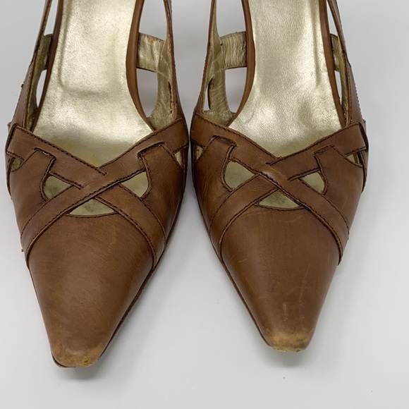 Prada pumps wooden heel in camel - Picture 5 of 8